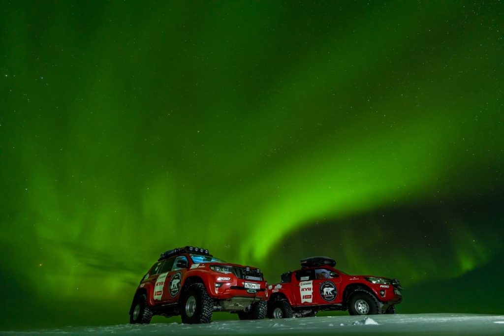 Trucks w/ Aurora Borealis